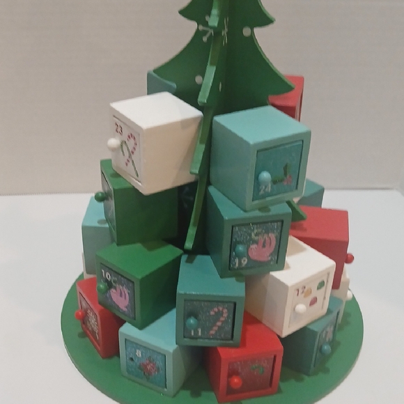 Festive Wooden Advent Calendar Tree - Picture 6 of 9